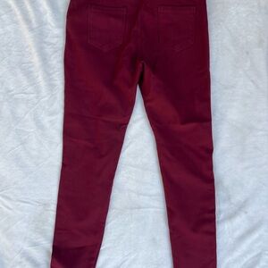 Cinsei Burgundy High-Waisted Stretch Pants – Medium